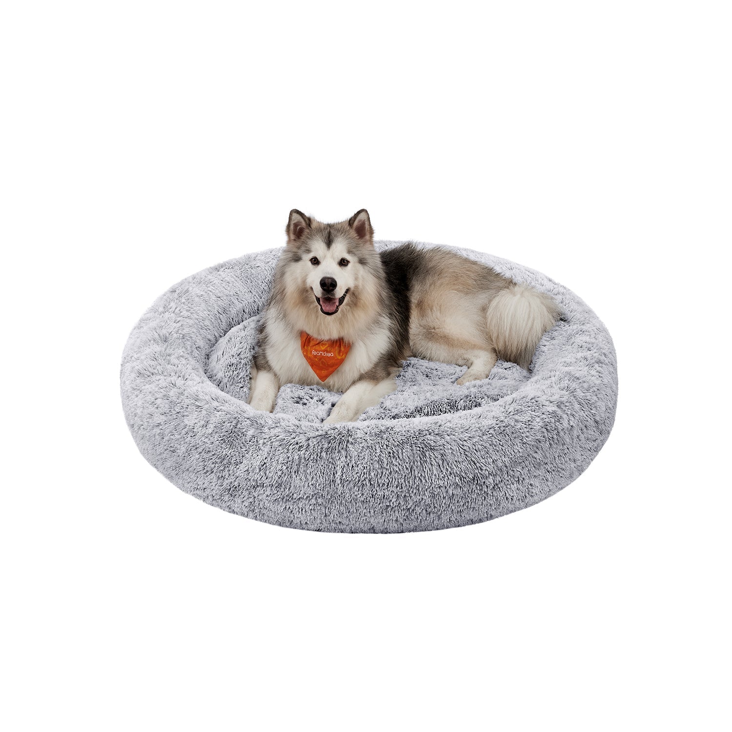 Dog Bed - Soft Surface, 140 cm - Grey Ombré - Plush