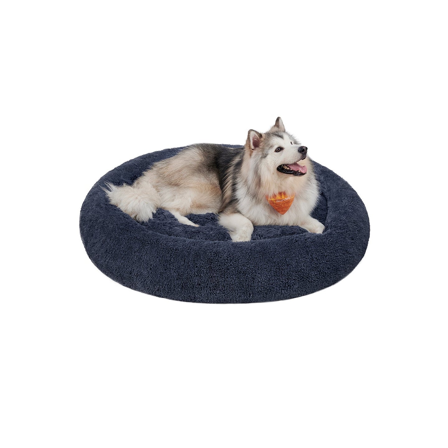 Fluffy Dog Bed - 140 cm - Dark Grey - Soft Plush