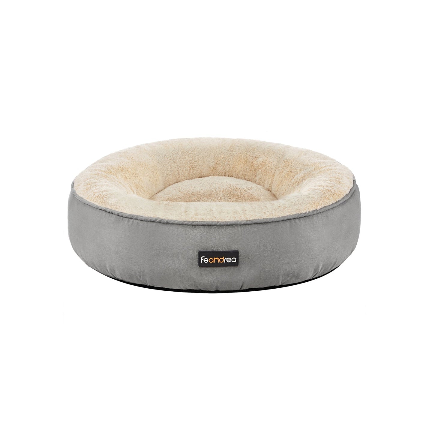 Dog Bed - Fabric - Dark Grey - Donut Shape with Removable Cushion