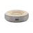 Round Dog Cushion - Fabric - Grey and White - Washable
