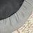 Round Dog Cushion - Fabric - Grey and White - Washable