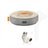 Round Dog Cushion - Fabric - Grey and White - Washable