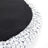 Round Plush Dog Bed - Fabric - Grey - Washable with Non-Slip Bottom