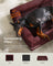 Orthopedic Dog Bed - Fabric - Berry Red - Removable Washable Cover with Non-Slip Bottom 120 x 85 x 20 cm