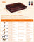 Orthopedic Dog Bed - Fabric - Berry Red - Removable Washable Cover with Non-Slip Bottom 120 x 85 x 20 cm