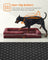 Orthopedic Dog Bed - Fabric - Berry Red - Removable Washable Cover with Non-Slip Bottom 120 x 85 x 20 cm