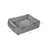 Large Washable Dog Bed - Fabric - Brown - Removable Cover