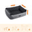 Large Reversible Washable Dog Bed - Fabric - Gray and Dark Gray - Premium Comfort