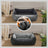 Large Reversible Washable Dog Bed - Fabric - Gray and Dark Gray - Premium Comfort