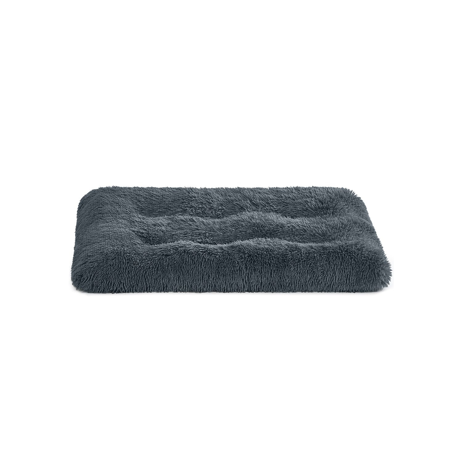 Dog Bed - Fluffy Fabric - Dark Grey - Machine Washable