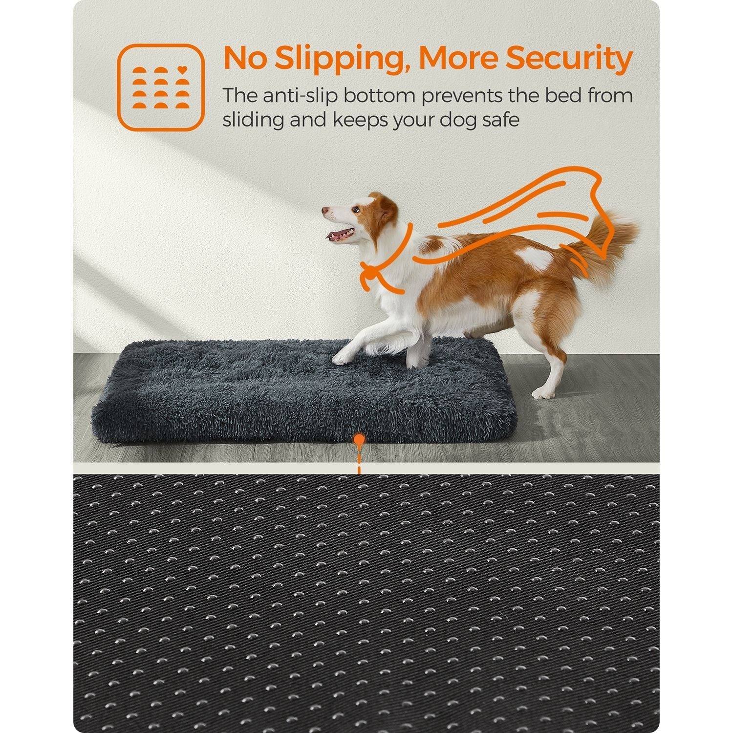 Dog Bed - Dark Grey - Fluffy Mattress