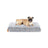Dog Bed - Egg Crate Foam - Grey Ombré - Removable Washable Cover 80 x 50 x 8 cm