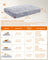 Dog Bed - Egg Crate Foam - Grey Ombré - Removable Washable Cover 80 x 50 x 8 cm