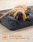 Dog Bed - Egg Crate Foam - Dark Grey - Removable Washable Cover
