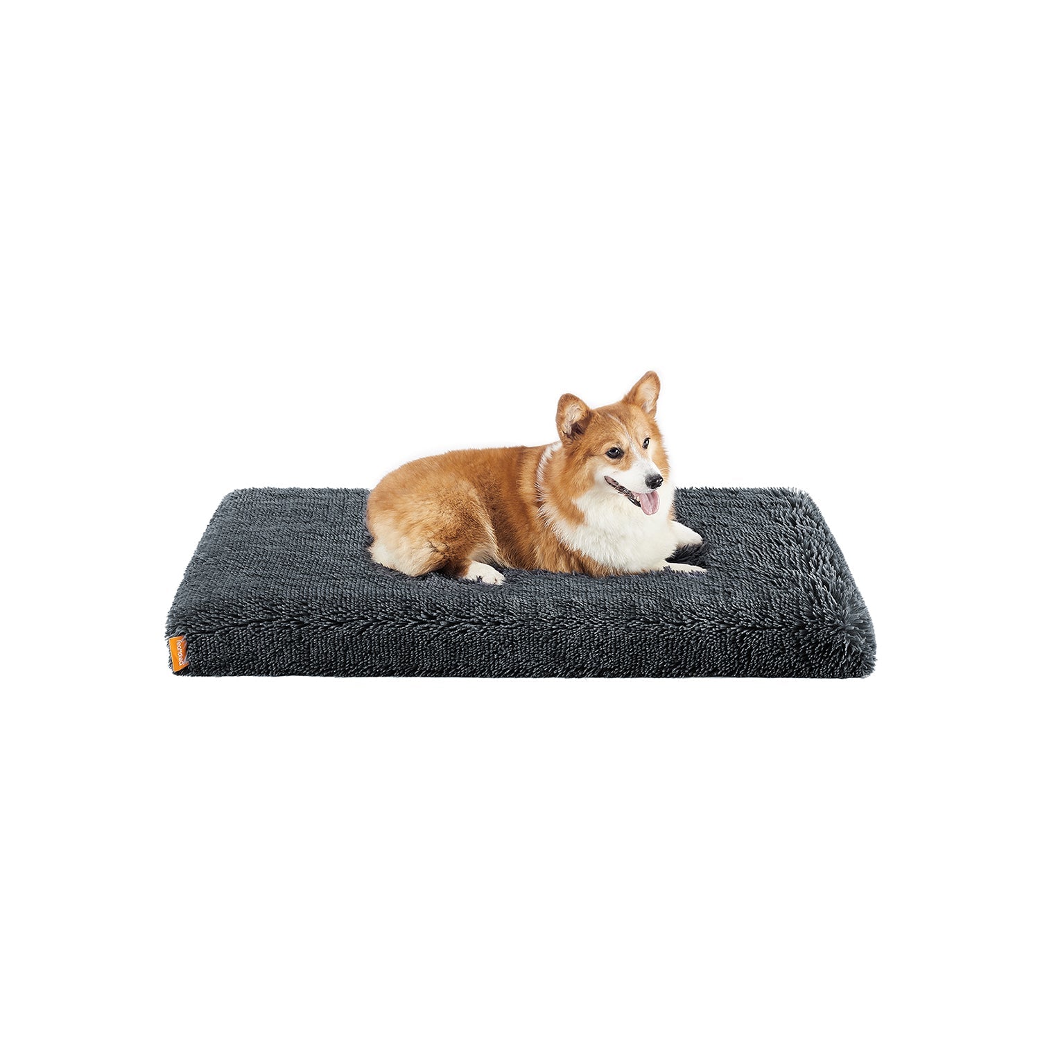 Dog Bed - Egg Crate Foam - Dark Grey - Removable Washable Cover 95 x 60 x 8 cm