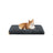 Dog Bed - Egg Crate Foam - Dark Grey - Removable Washable Cover 95 x 60 x 8 cm