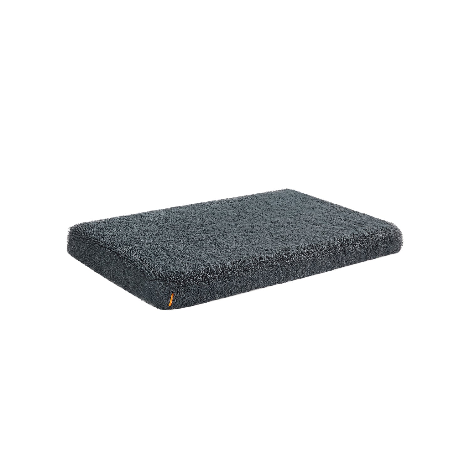 Dog Bed - Egg Crate Foam - Dark Grey - Fluffy Mattress with Removable Washable Cover