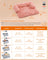 Dog Sofa Bed - Fluffy Fabric - Pink - Medium Size for Comfort