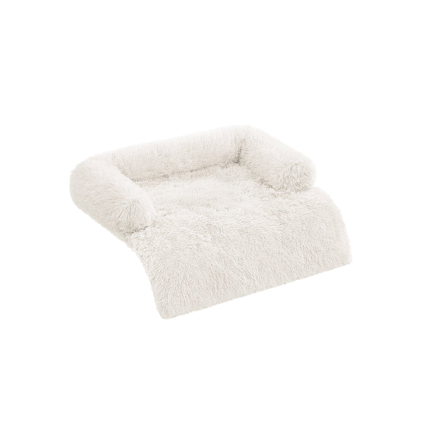 Dog Sofa Bed - Fabric - Cloud White - Calming Design for Medium Dogs