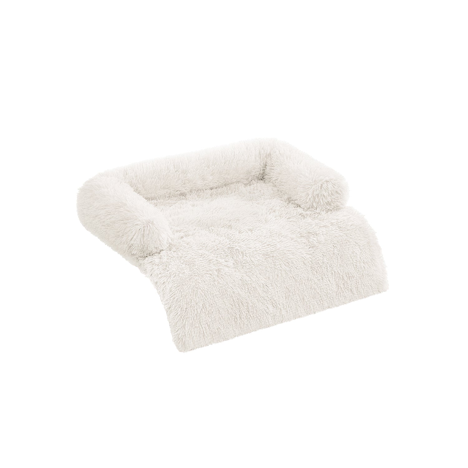 Dog Sofa Bed - Fabric - Cloud White - Calming Design for Medium Dogs