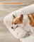 Dog Sofa Bed - Fabric - Cloud White - Calming Design for Medium Dogs