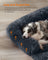 Dog Sofa Bed - Dark Grey - Faux Fur