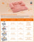 Dog Sofa Bed - Fluffy Fabric - Pink - Calming Design for Medium Dogs