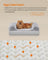 Dog Bed - Egg Crate Foam - Soft Grey - Removable Washable Cover