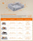 Dog Bed - Egg Crate Foam - Soft Grey - Removable Washable Cover