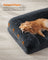Medium Dog Bed - Egg Crate Foam - Dark Grey - Removable Washable Cover