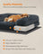 Medium Dog Bed - Egg Crate Foam - Dark Grey - Removable Washable Cover