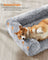 Dog Bed - Egg Crate Foam - Soft Grey - Removable Washable Cover