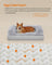 Dog Bed - Egg Crate Foam - Soft Grey - Removable Washable Cover