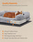 Dog Bed - Egg Crate Foam - Soft Grey - Removable Washable Cover