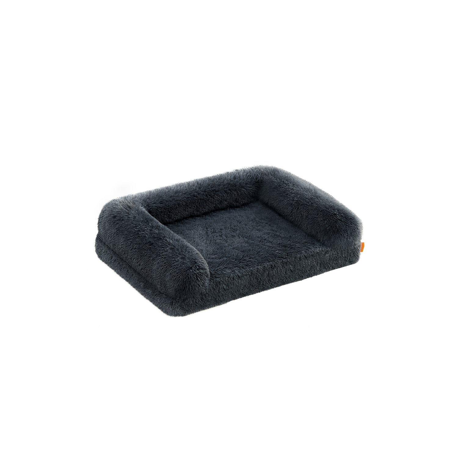 Large Dog Sofa Bed - Egg Crate Foam - Dark Grey - Removable Washable Cover
