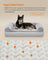 Dog Bed - Egg Crate Foam - Soft Grey - Removable Washable Cover