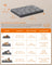 Orthopedic Dog Bed - Egg Crate Foam - Dove Grey - Waterproof Removable Cover