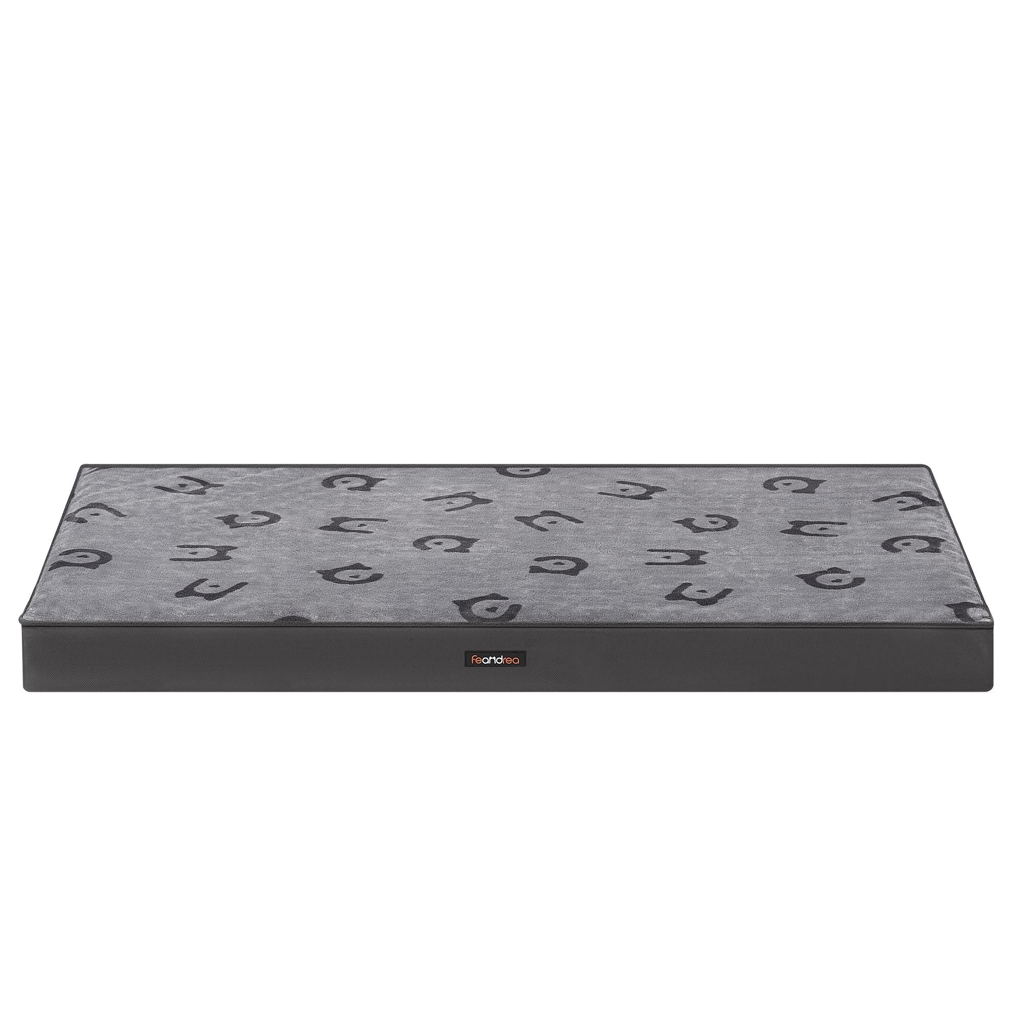XXL Orthopedic Dog Bed - Egg Crate Foam - Dove Grey - Waterproof Removable Cover