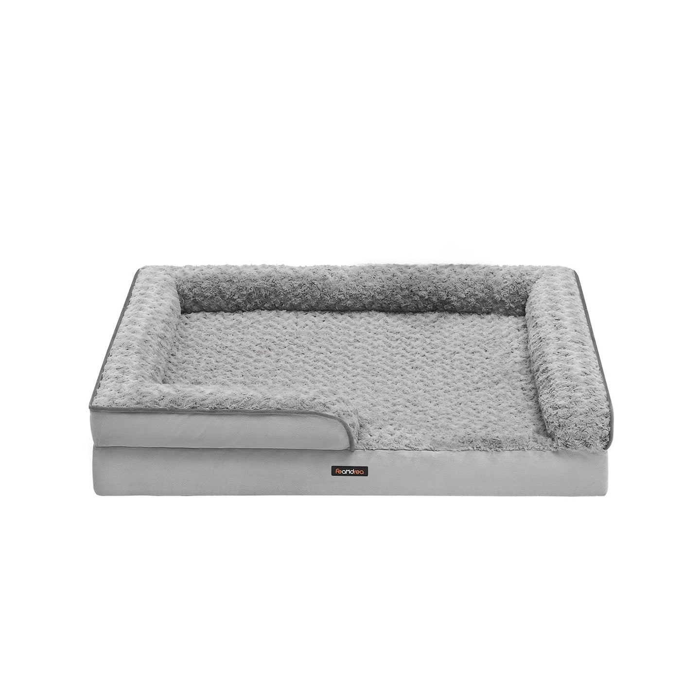 Orthopedic Dog Bed - Memory Foam - Dove Grey - Removable Washable Cover with Sides