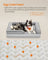 Orthopedic Dog Bed - Memory Foam - Dove Grey - Removable Washable Cover with Sides