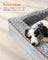Orthopedic Dog Bed - Memory Foam - Dove Grey - Removable Washable Cover with Sides
