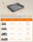 Orthopedic Dog Bed - Memory Foam - Slate Grey - Removable Washable Cover