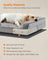 Orthopedic Dog Bed - Memory Foam - Dove Grey - Removable Washable Cover and Waterproof Liner