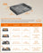 Orthopedic Dog Bed - Memory Foam - Slate Grey - Removable Washable Cover