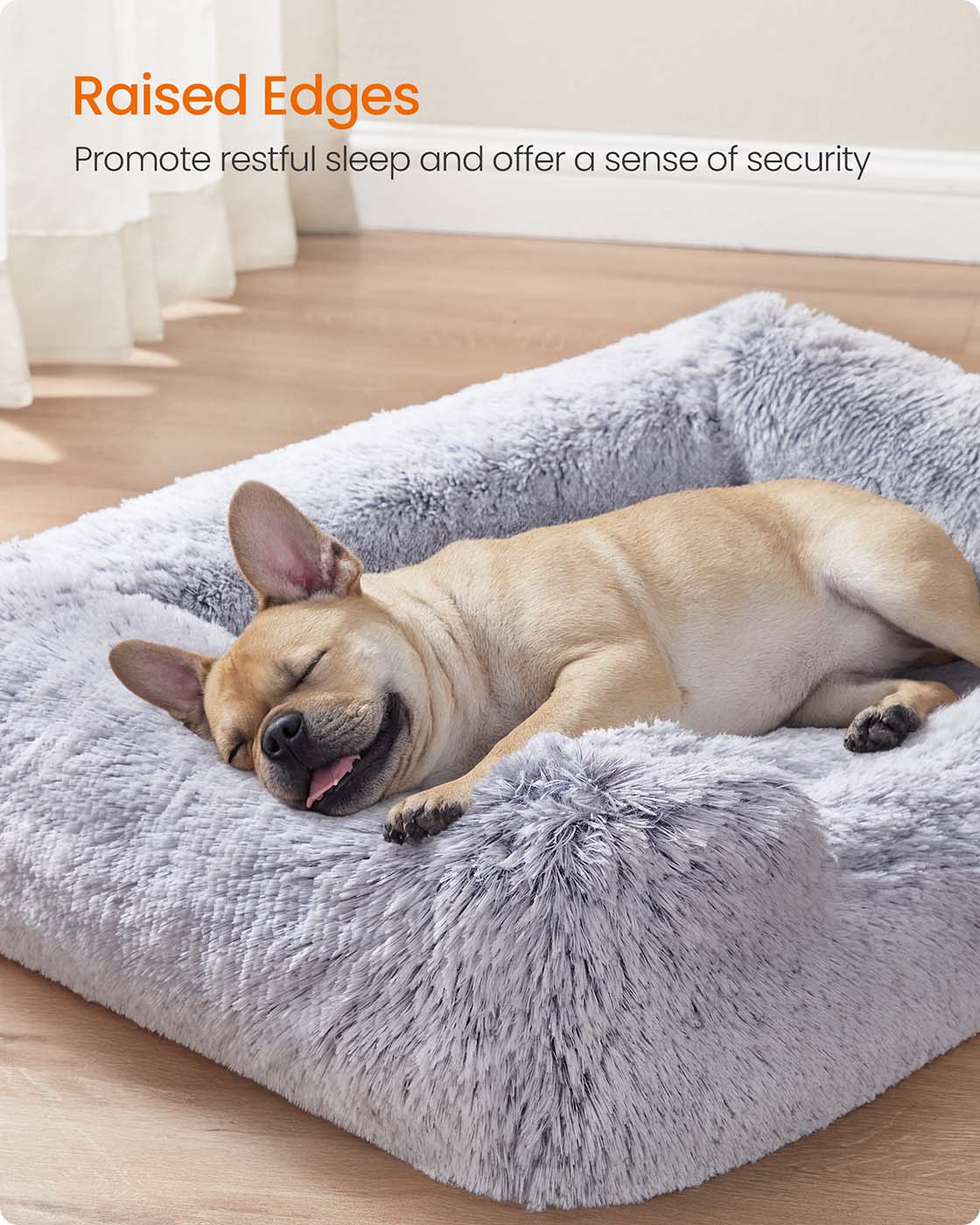 Dog Bed - Grey Ombré - Soft Padding