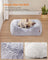 Dog Bed - Grey Ombré - Soft Padding