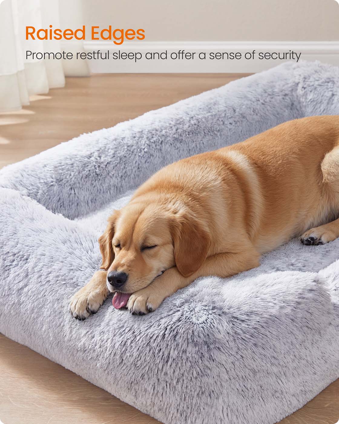 Dog Sofa Bed - Grey Ombré - Soft Padding