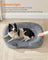 Orthopaedic Dog Sofa - Egg Crate Foam - Light Grey - Removable Cover and Non-Slip Design