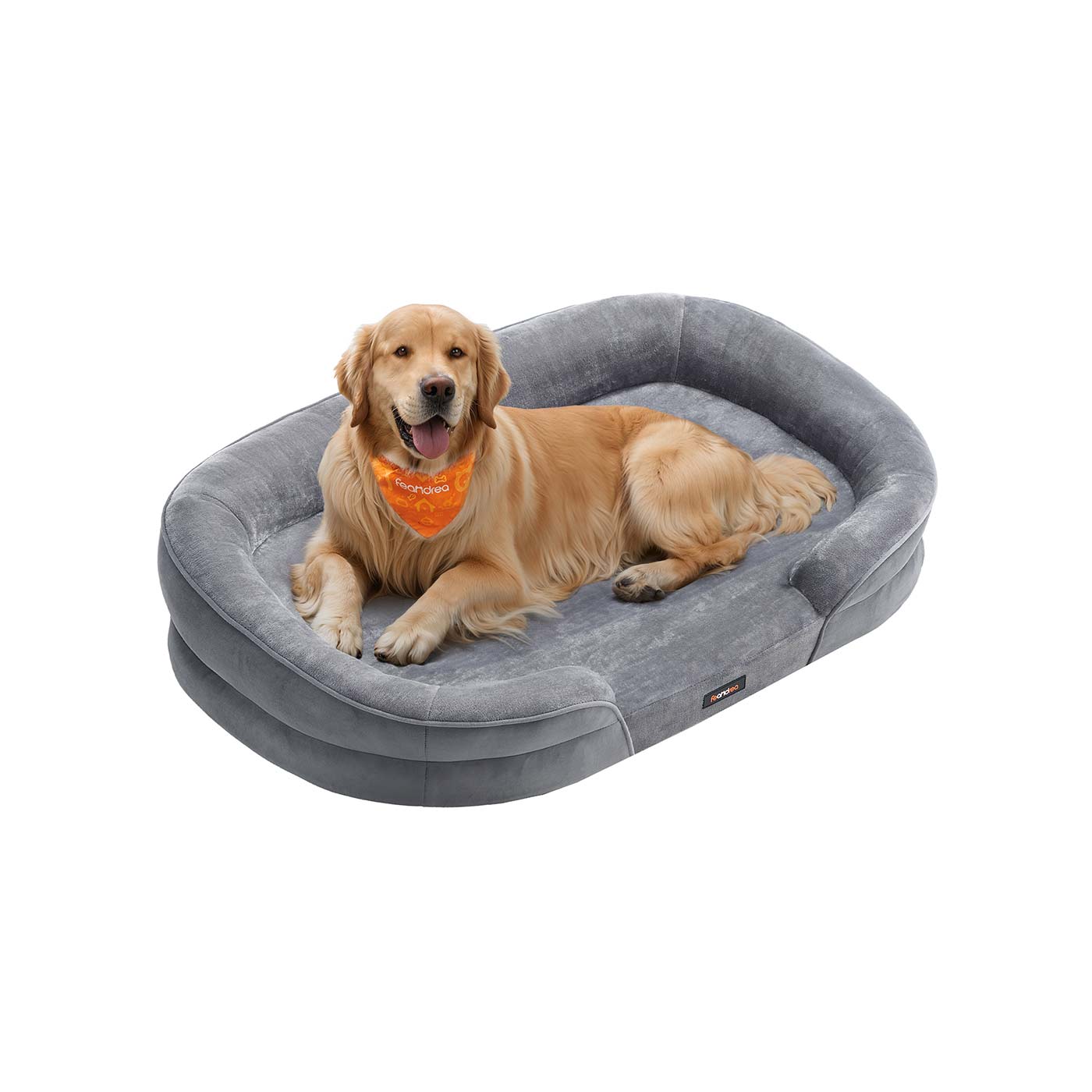 Orthopaedic Dog Sofa - Egg Crate Foam - Light Grey - Waterproof