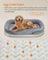 Orthopaedic Dog Sofa - Egg Crate Foam - Light Grey - Waterproof